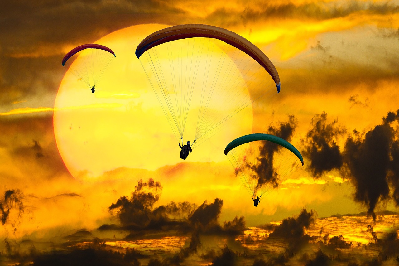 paragliding, paragliders, adventure